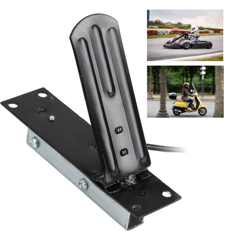 Qiilu Electric Throttle Pedal Assembly Electric Speed Pedal 24v Foot Throttle Kit Accelerator Speed Control Brake Pedal for Electric Go Kart Scooter E Bike Motor 250W 24V