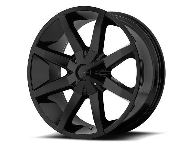 KMC KM651 Slide 20x8.5 5x135/5x5.5x22 +10mm Gloss Black Wheel Rim 20x22 inch