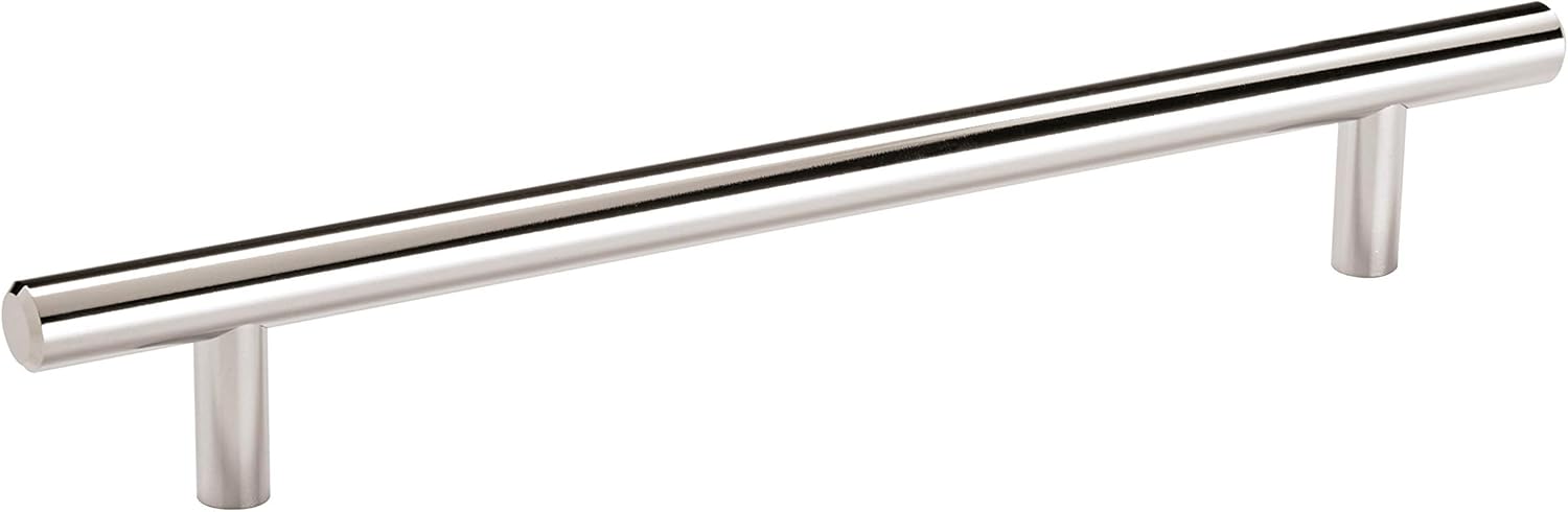 Amerock Bar Pulls Cabinet Pull | 7 in (178 mm) Center-to-Center | Polished Chrome | 10 Pack Pack of 2