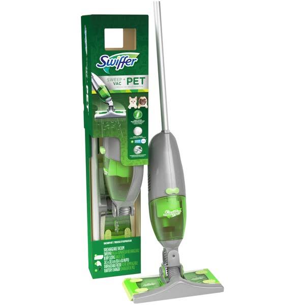 Swiffer Sweep + VAC Pet Cordless Vacuum Kit, Rechargeable Vacuum Sweeper - Each
