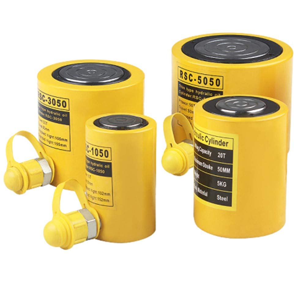 NEWTRY 1Pcs 10 ton Hydraulic Jack Cylinder Short Type Stoke 50mm(2inch) Protable Hydraulic Ram Industrial Lifting Jack, not for Car (10T)