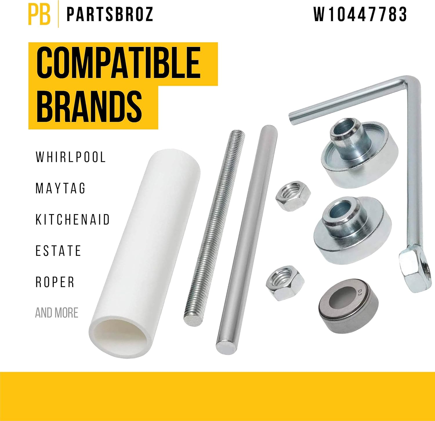 W10447783 Bearing Installation Tool by PartsBroz - Compatible with Whirlpool Washers - Replaces AP5325072, 2119011, AH3503307, EA3503307, PS3503307