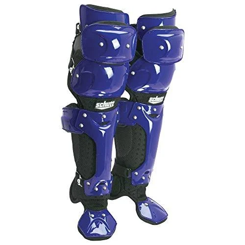 Schutt S4.0 Catcher&s Leg Guards in Black/Royal (14)