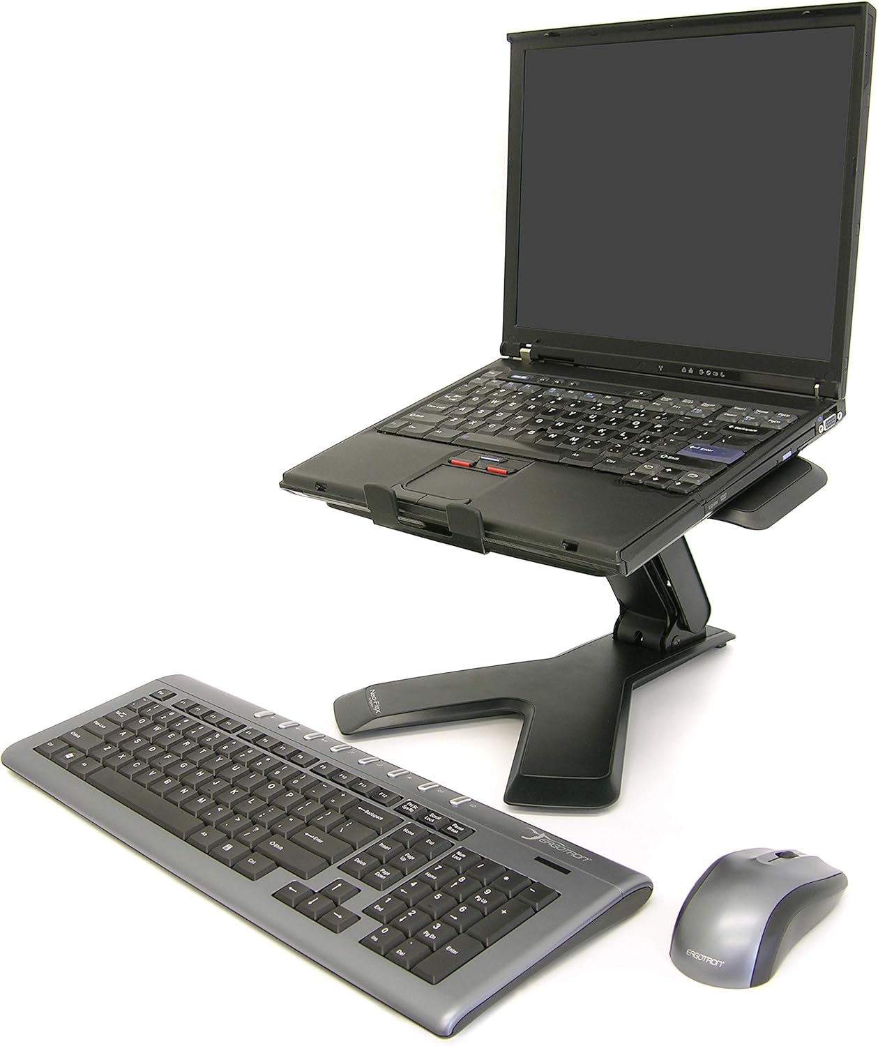 Ergotron – Neo-Flex Elevated Laptop Stand for Desk, 6 Inch Adjustable Height – for Laptops up to 21 Inches – Black