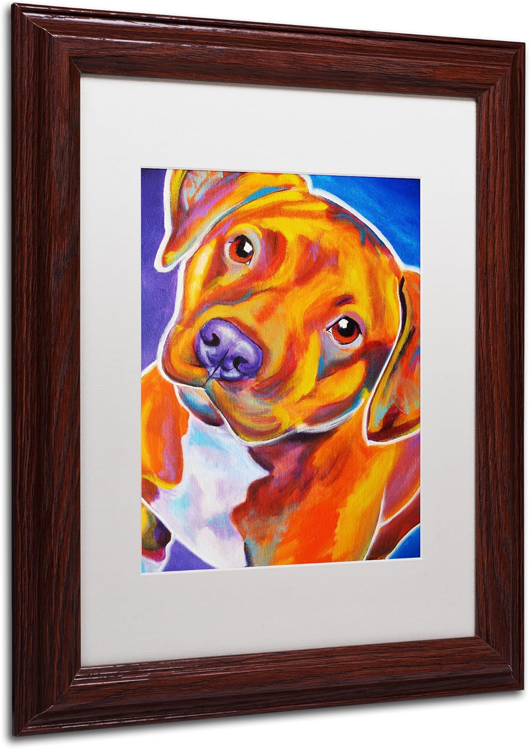 Harlem Crop Artwork by DawgArt Wood Frame, 11 by 14-Inch, White Matte Pack of 2