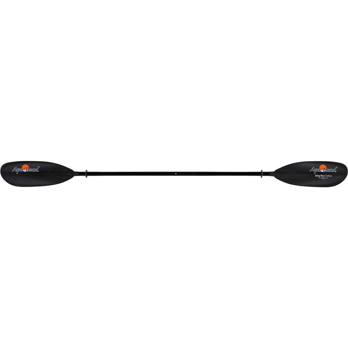 Aqua-Bound Sting Ray Carbon Kayak Paddle, 2-Piece, Snap-Button - Black