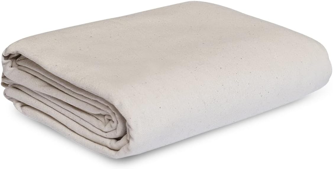 Canvas Drop Cloth 4X12 ft Pack of 1 Painters Drop Cloth - Odourless Cotton Canvas Cover for Floor & Furniture Protection - All Purpose Thick Canvas Drop Cloth by Avalon Home