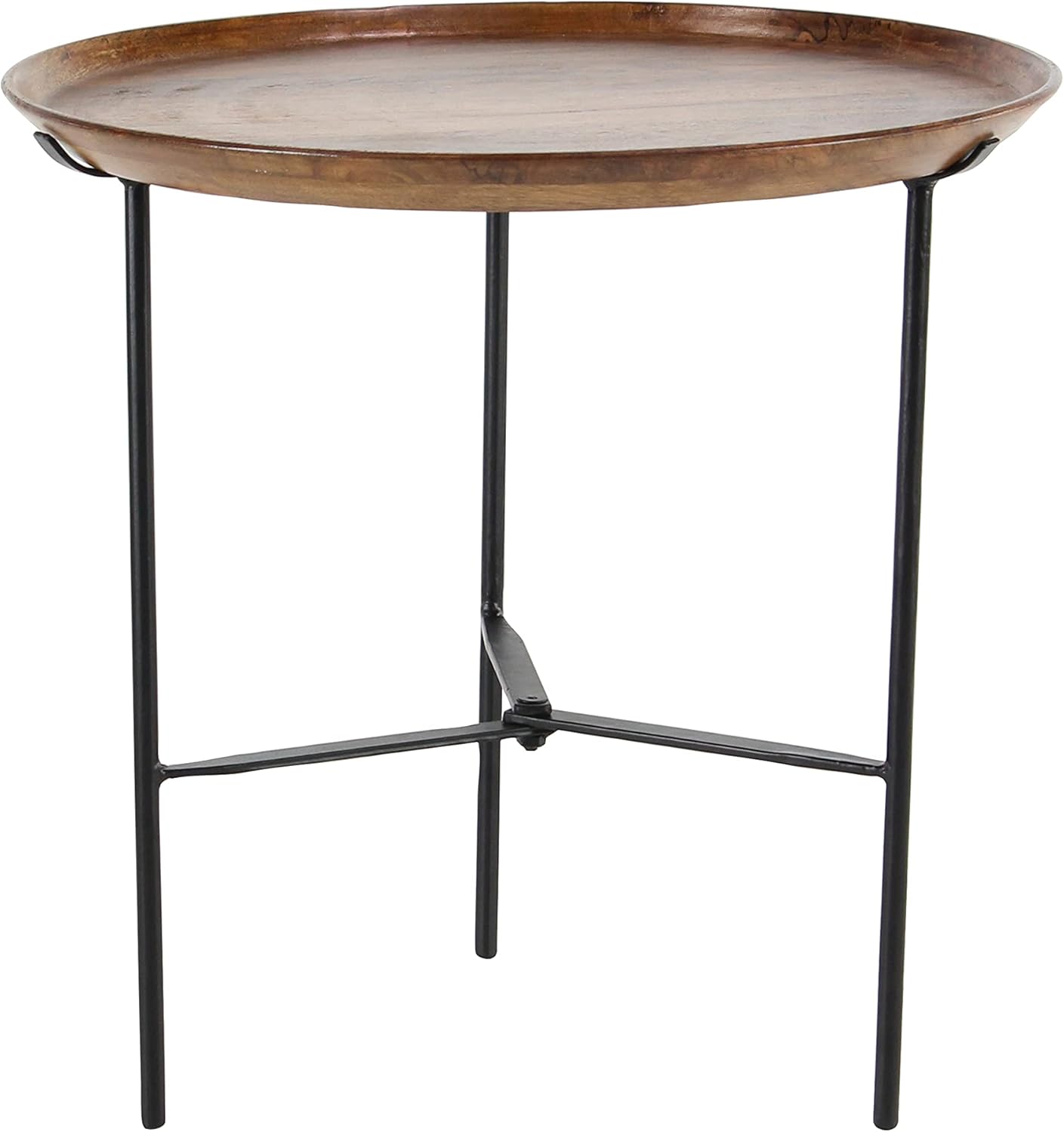 Deco 79 Rustic Wood and Metal Accent Table, 19