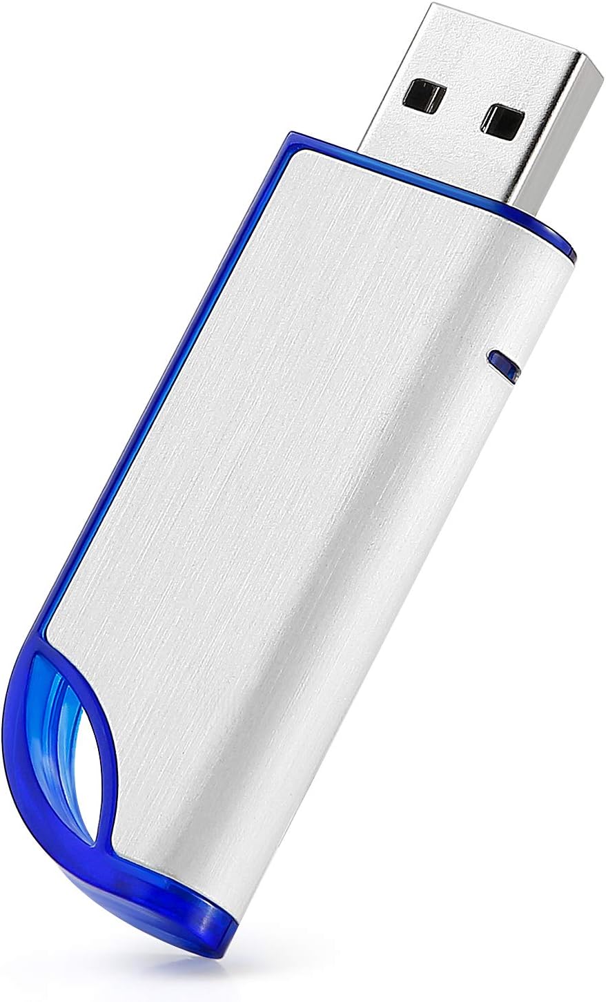 32GB FAT32 Format USB 2.0 Flash Drives, USB Memory Stick for Game Capture Card/ Cassette Player/Computer/Laptop/External Data Storage with Indicative Light Pack of 2