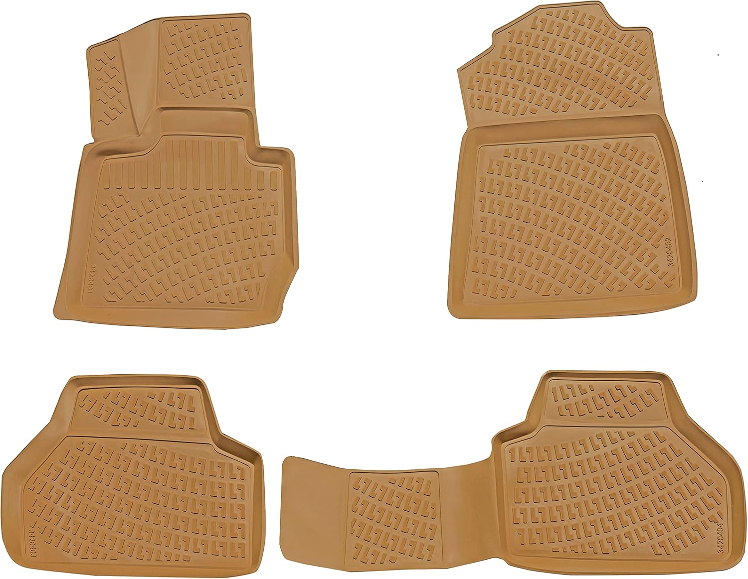 Croc Liner All Weather Custom Fit Floor Mats Compatible with Jeep Compass (2017-2021, Black)