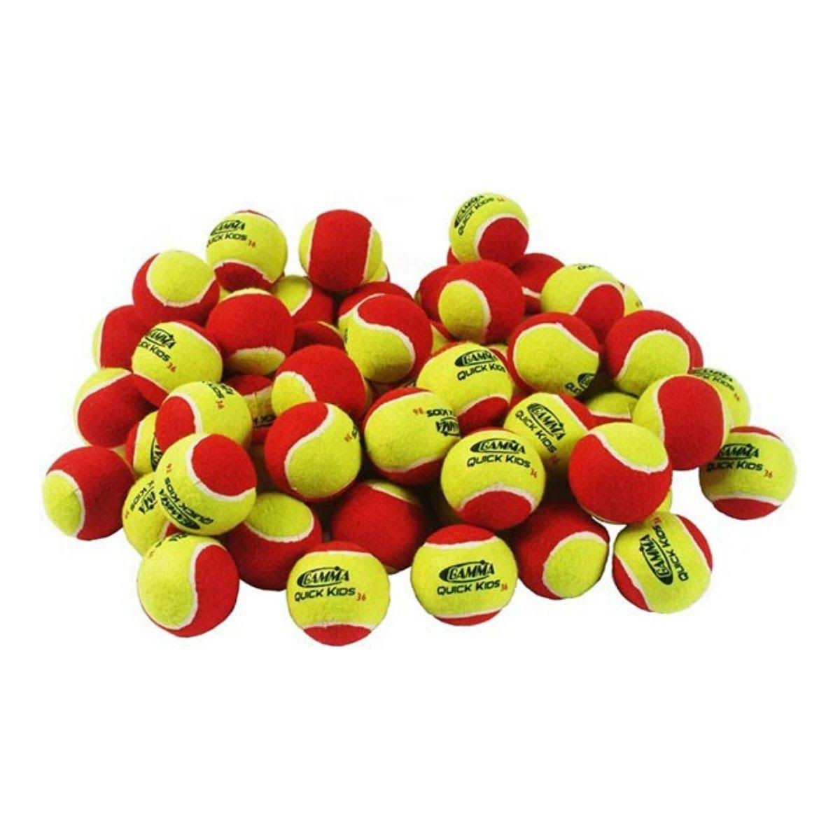 Gamma Quick Kids 36& Tennis Balls - 60 Ball Pack, Red