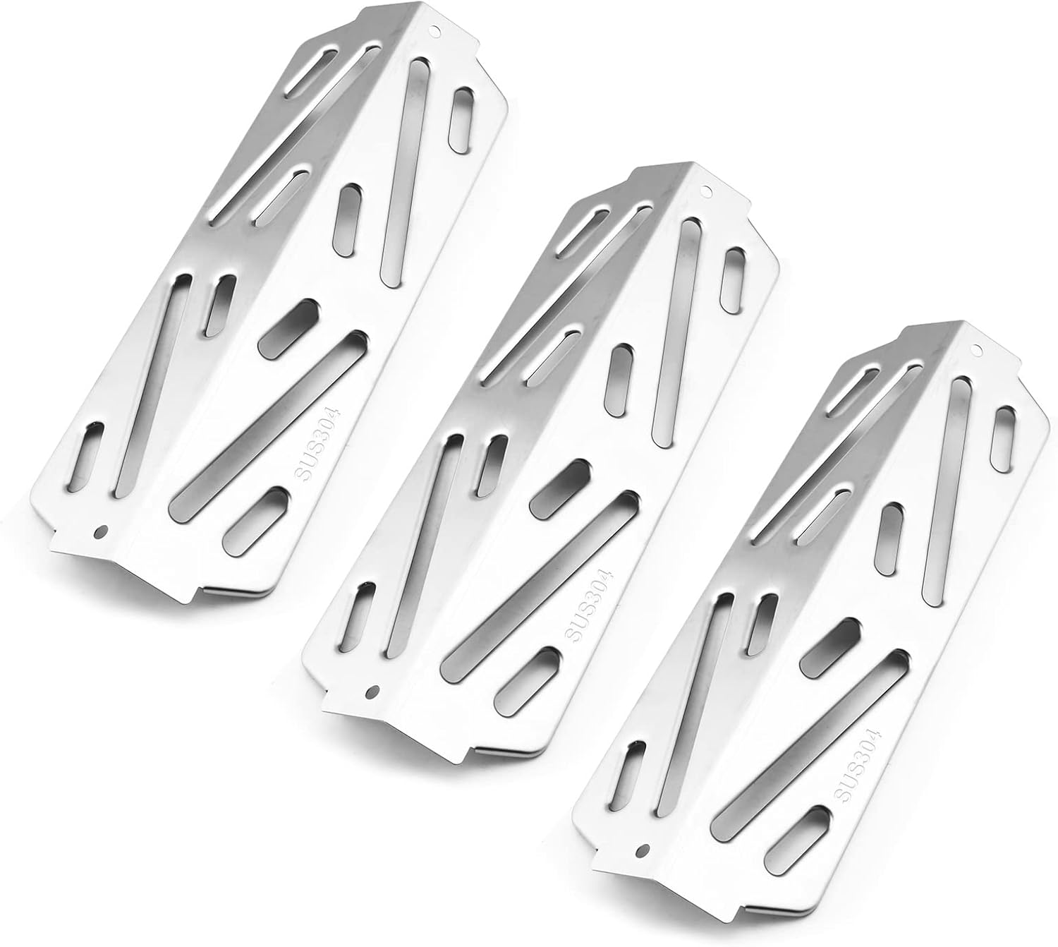 QuliMetal 66041 Heat Deflectors for Weber Genesis II/LX 400, Genesis II E410, E435, S435 (2017 and Newer) Series Gas Grills, 304 Stainless Steel, 4-Packs