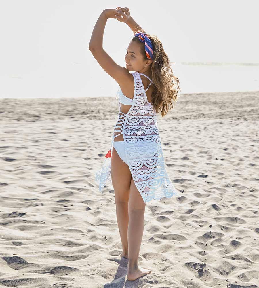 PQ Swim Kids: Little Joy Lace Cover Up (WAT-726D) L