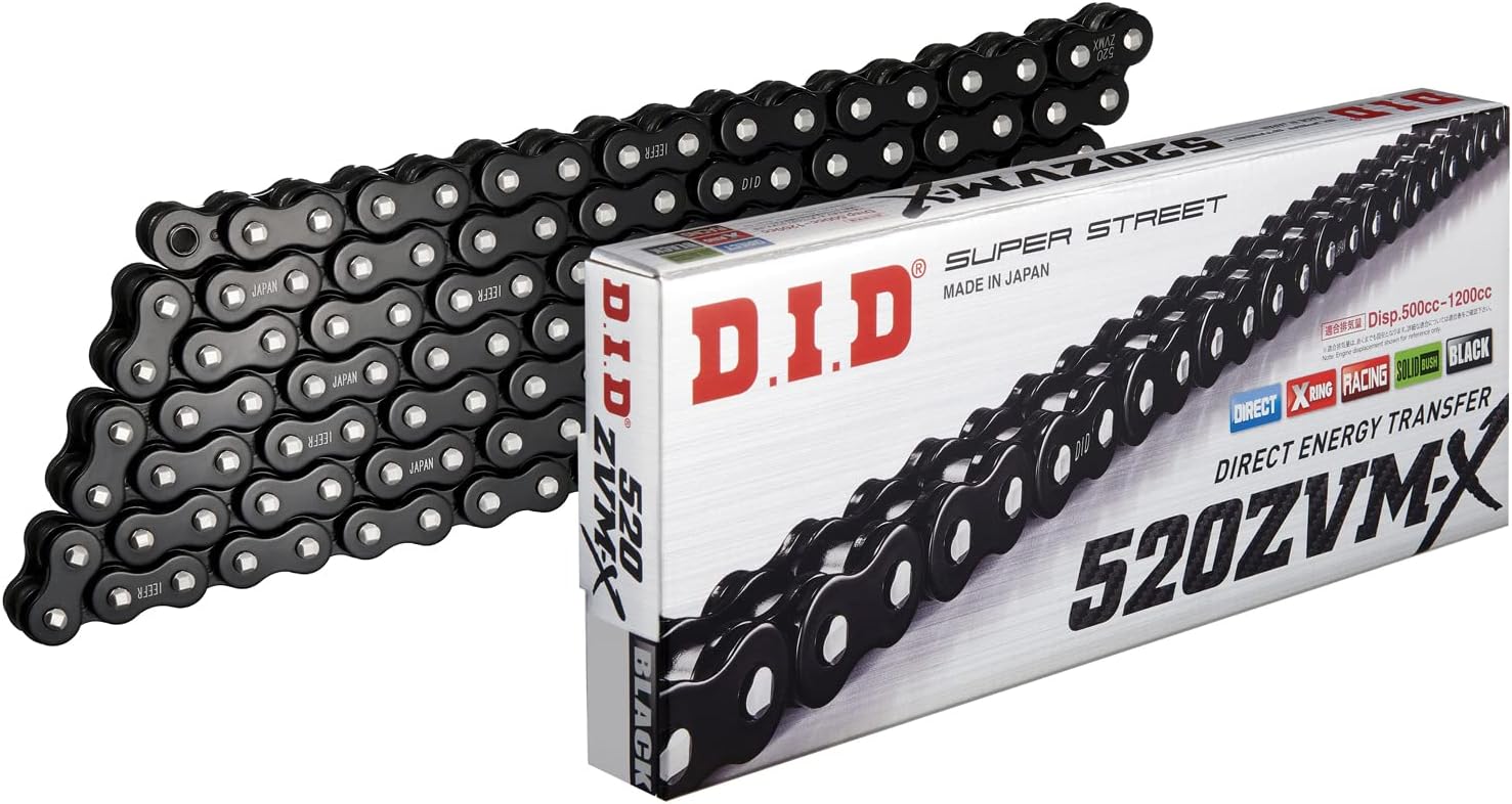 DID (520ZVMXB120Z) Black 120 Link High Performance XVM-X Series X-Ring Chain with Connecting Link
