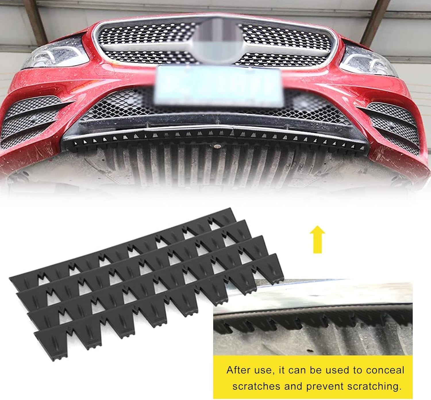 Sporacingrts Bumper Scrape Guard Anti-Skid Bumper Protector is Compatible with Car SUV, DIY Bumper Protector kit Provides Chassis Protection(Black)