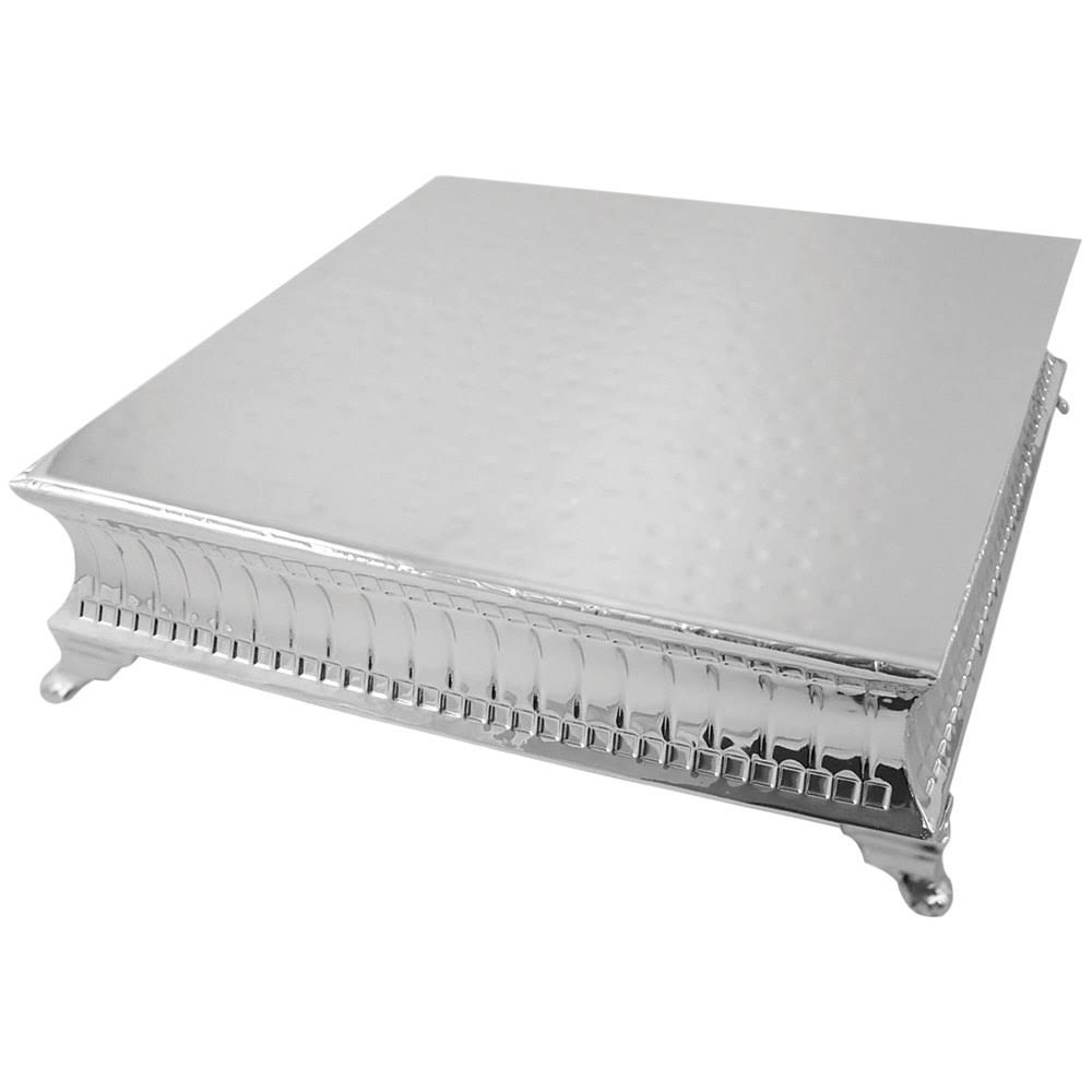 Tabletop Classics by Walco AC9126 16x22 Contemporary Square Nickel-Plated Cake Stand
