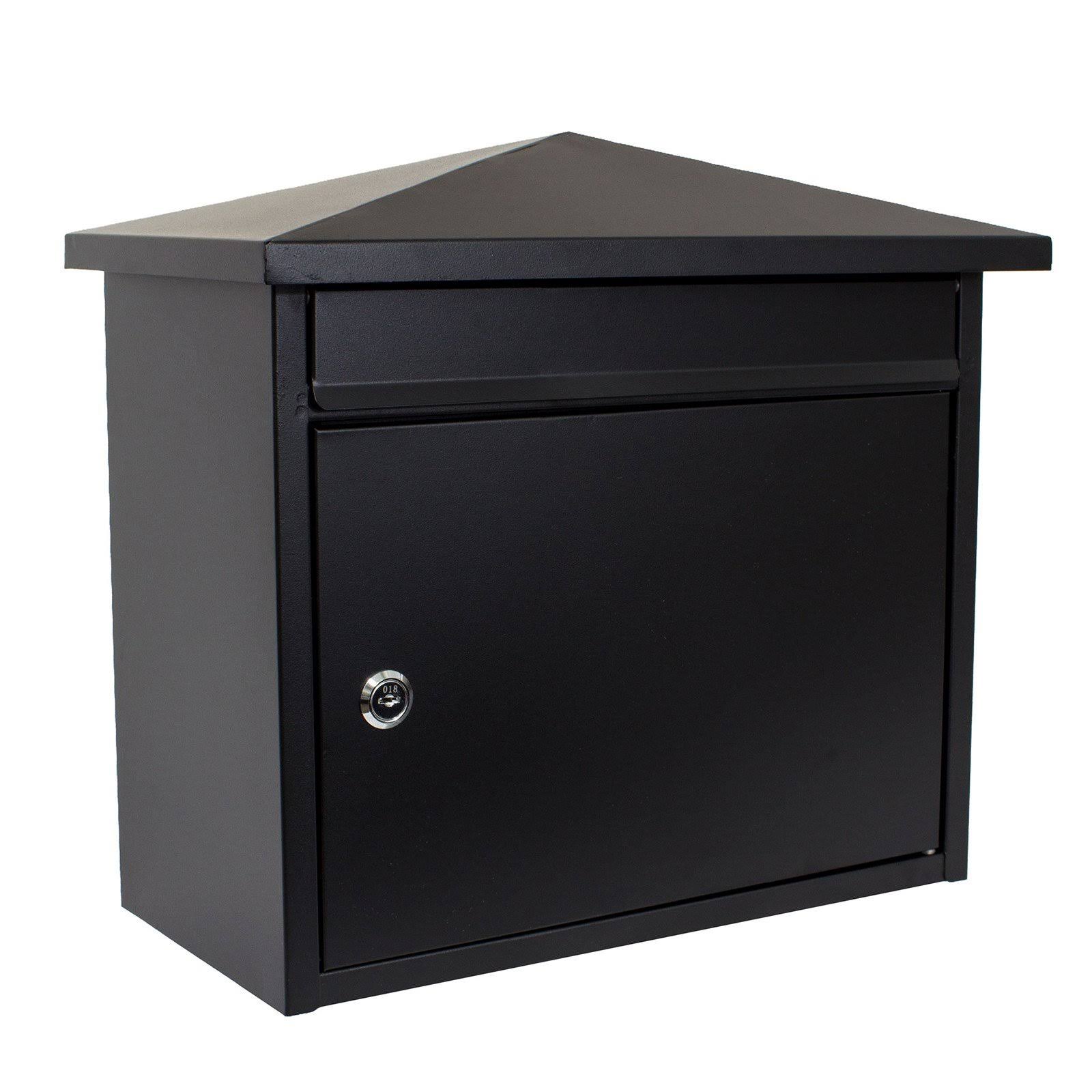 Qualarc Summit Wall Mount Locking Mailbox Black