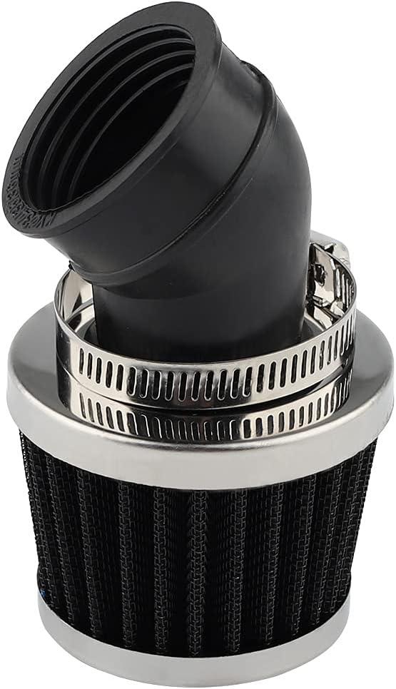 Wetenex 35mm Air Filter 45 Degree Angle Bend for 50cc 70cc 90cc 110cc 125cc Motorcycle ATV Dirt Bike Go Kart Quad Scooter Moped Pit Dirt Pocket Mini Bike(2 of pack)