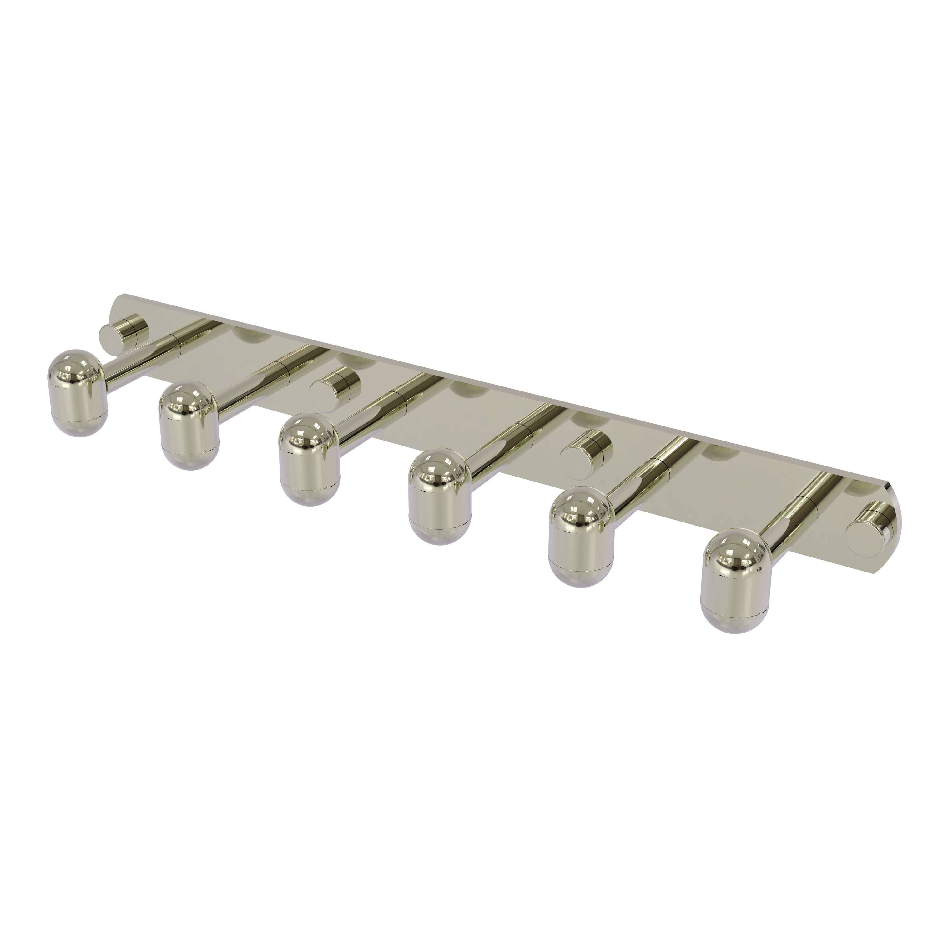 Allied Brass Tango Polished Nickel 6-Position Tie u0026 Belt Rack