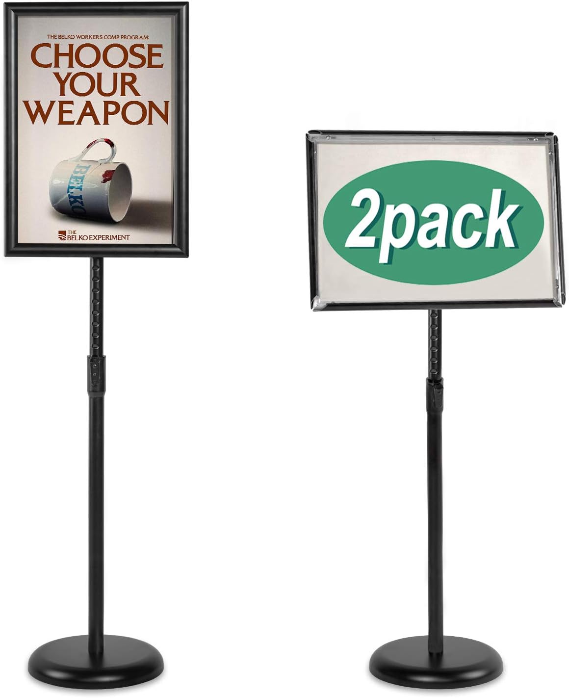 Klvied Heavy Duty Pedestal Poster Sign Stand, Adjustable Aluminum 11