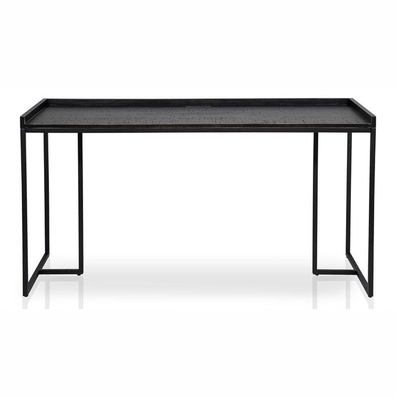 Furniture of America Timor Transitional Wood Computer Desk in Black