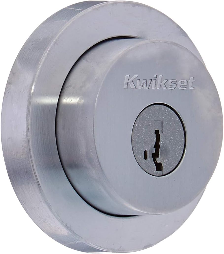 Kwikset 159RDT-26DS Milan Round Double Cylinder Deadbolt Smart Key Satin Chrome Finish Pack of 2