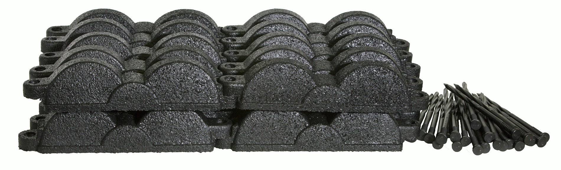 Valley View Industries 20 ft., 12 in. Pieces Black Rubber Edging