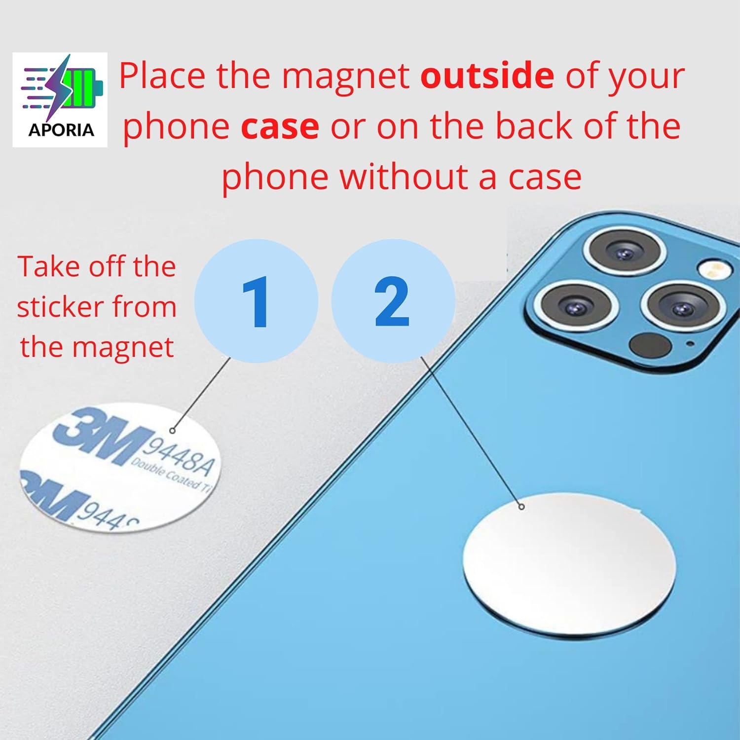 Aporia - Side-by-Side Easy Viewing Magnetic Phone Mount for Laptop Computer Monitor | Foldable Screen Monitor Extender Attach Extra Arm | Made of Aluminum Alloy with Strong Magnet (Silver)