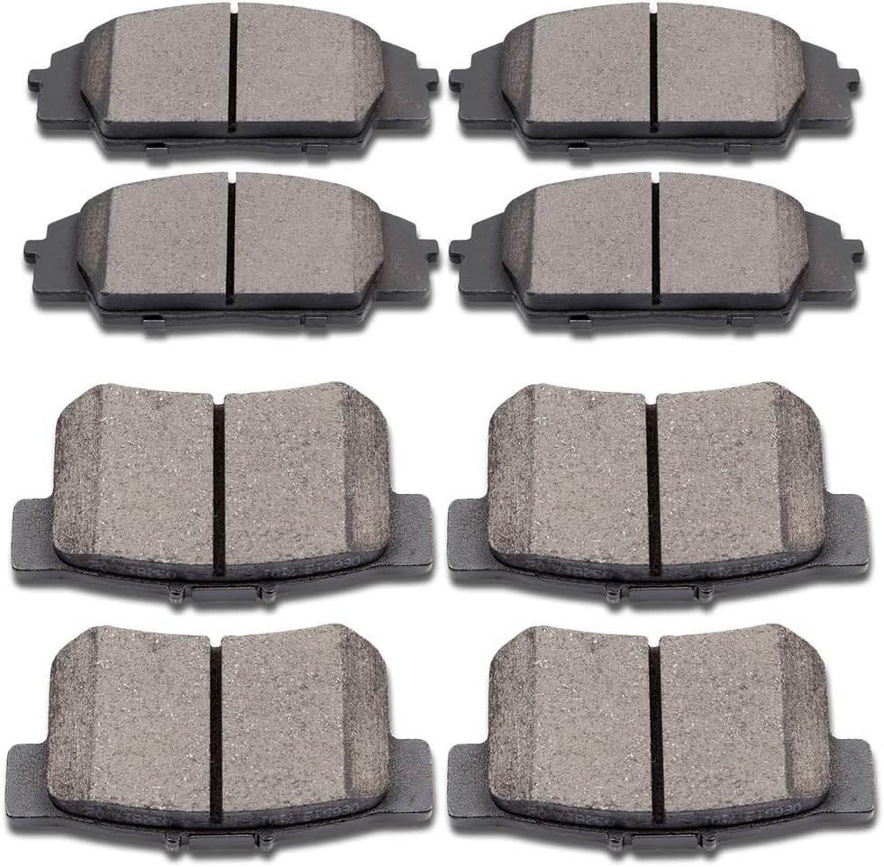 Ceramic Brake Pads Kits,SCITOO 8pcs Brakes Pads Set fit for 2007-2010 for Acura CSX,2002-2006 for Acura RSX,2006-2011 for Honda Civic,2000-2009 for Honda S2000