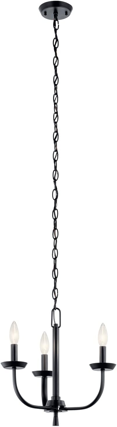 Kennewick&trade; 3 Light Chandelier in Black