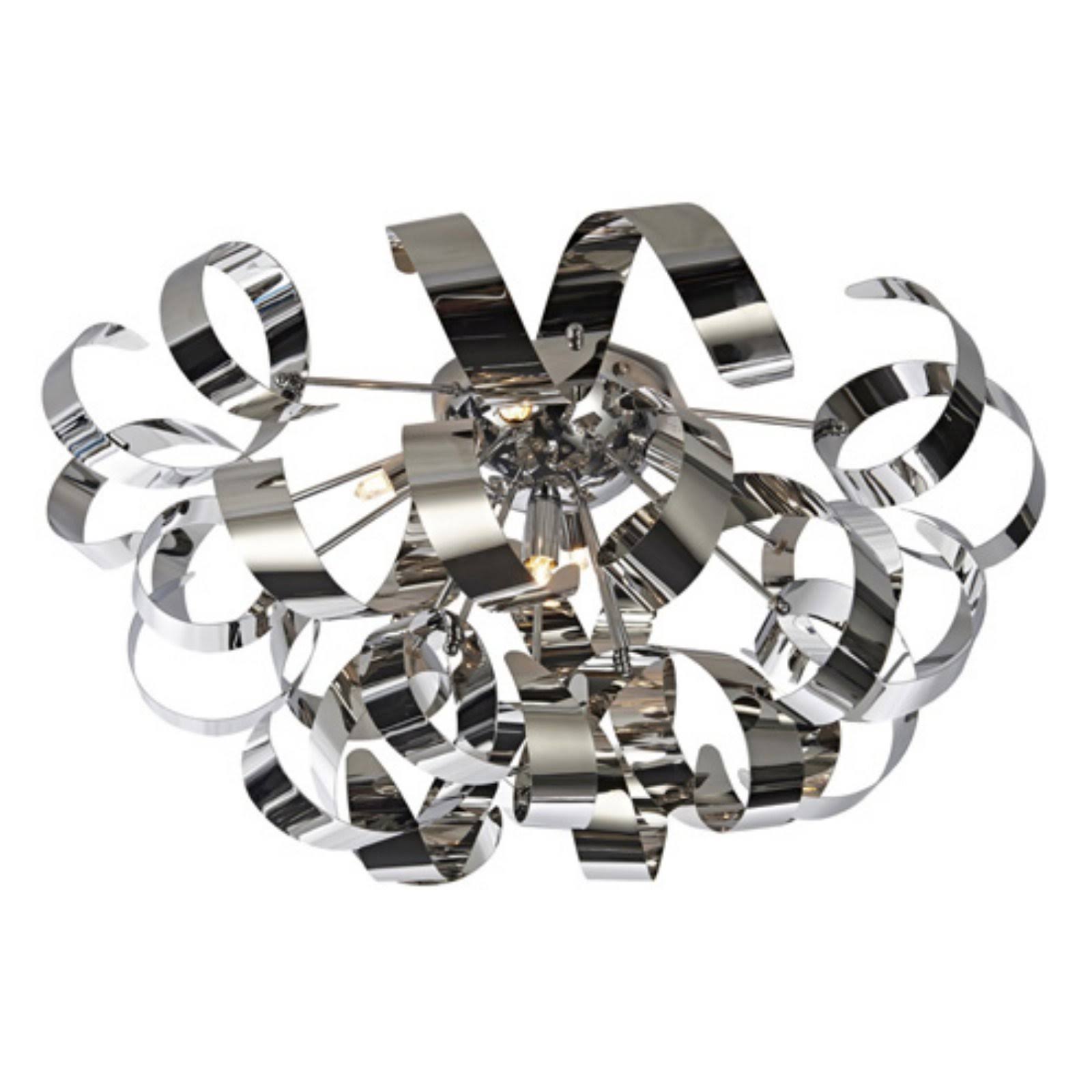 Artcraft Bel Air 5-Light Brushed Nickel Flush Mount AC605