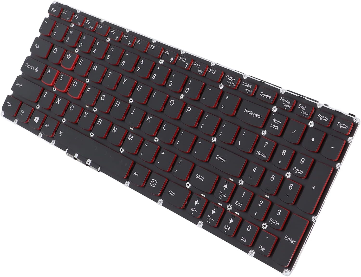 Replacement Laptop Keyboard 102 Keys, ABS Aluminium Strong Compatibility Easy Operate Laptop Keyboard for Y700‑17ISK, for Y700‑15ACZ,for Y700‑15ISK Pack of 2