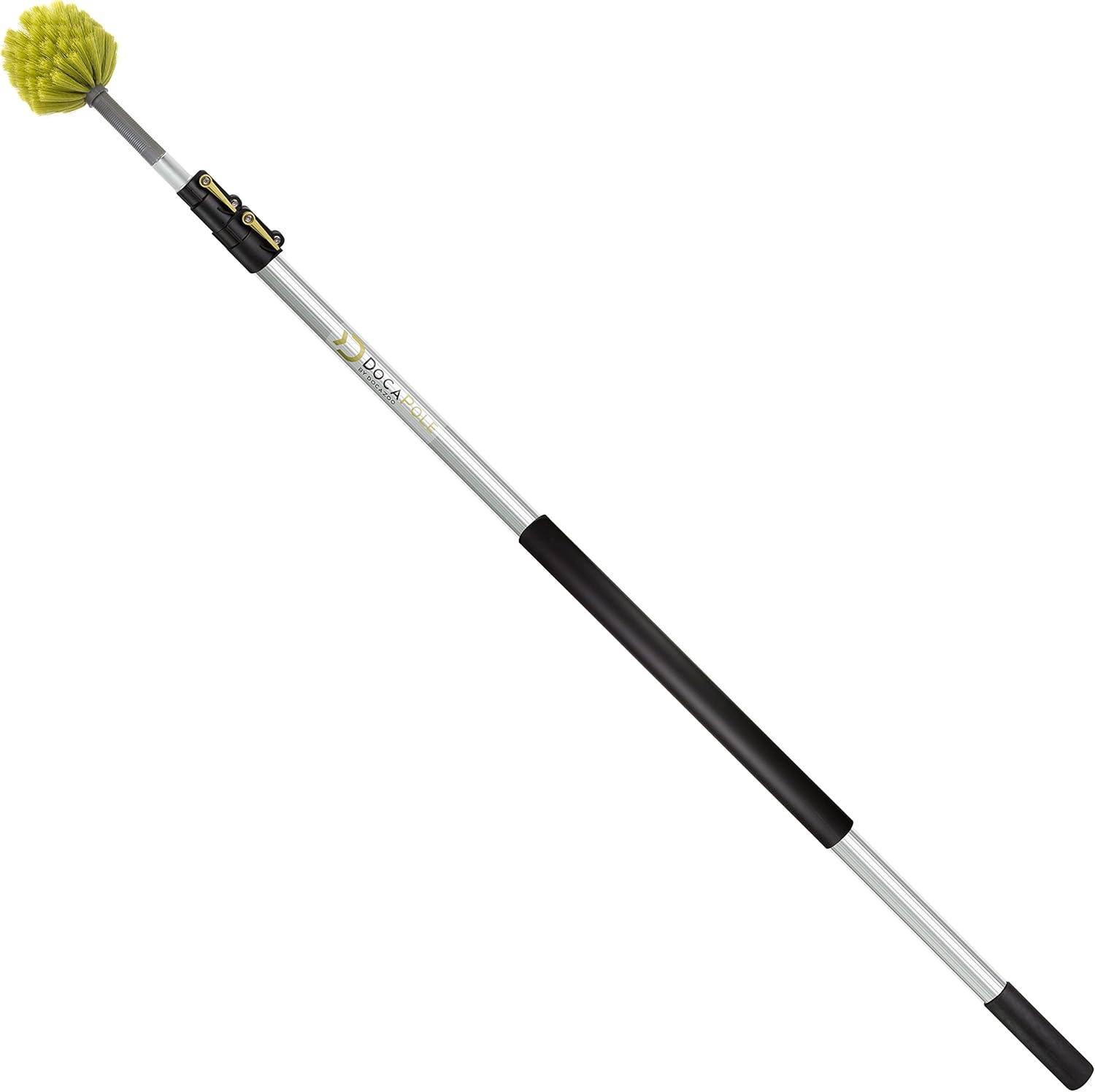 DocaPole 5-12 Foot (20 Ft Reach) Telescoping Extension Pole with Cobweb Duster for High Ceilings and Corners