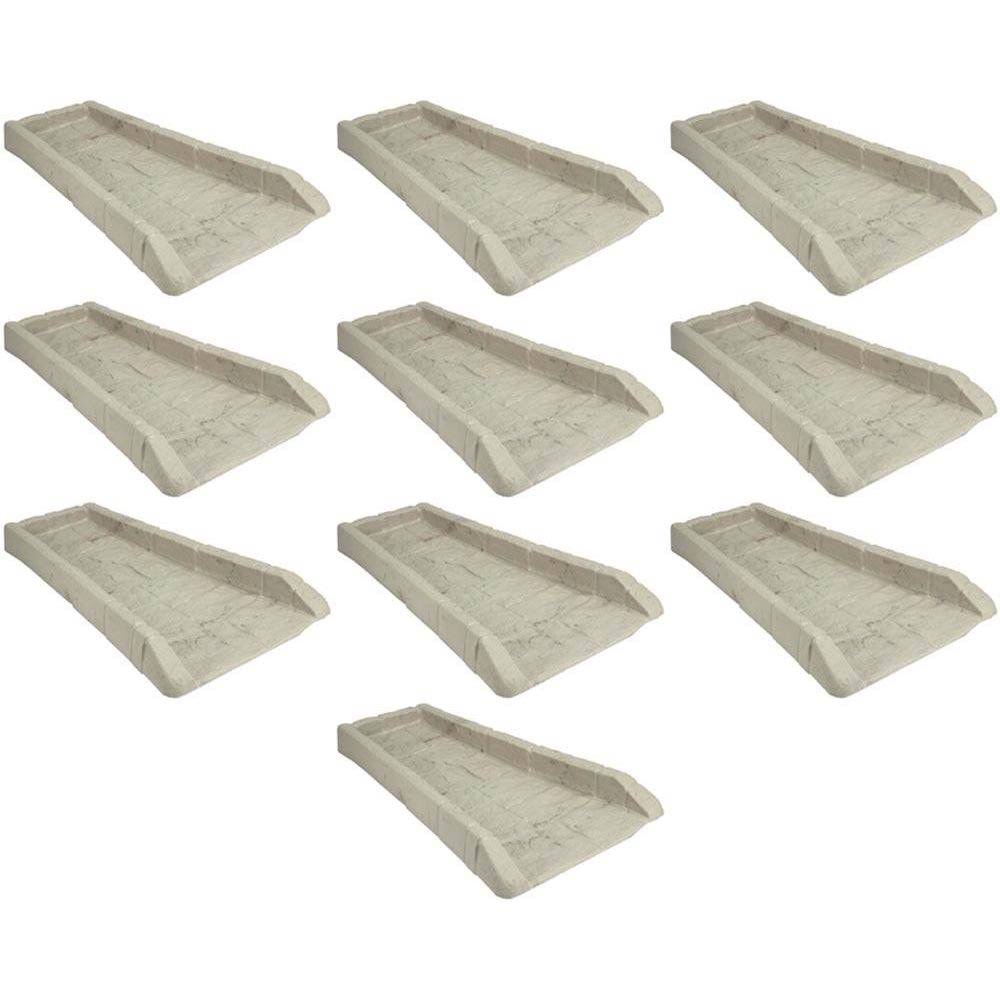 Suncast SB24 Decorative Rain Gutter Downspout Splash BLOCK, Light Taupe(10 Pack) 76120441
