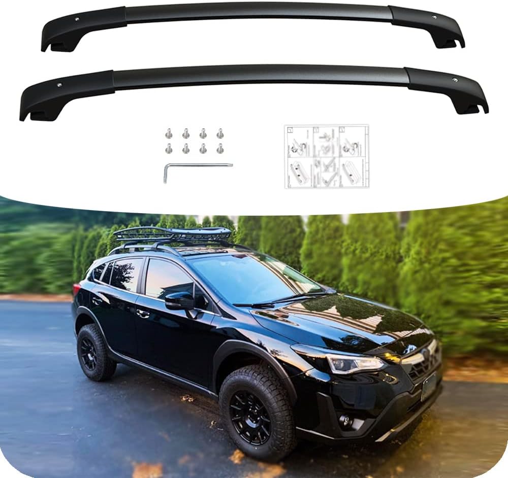 SNIXWOO Cross Bar fit for Subaru XV Crosstrek 2018 2019 2020 2021 2022 Customized Cargo Bar Roof Rack Rails Accessories