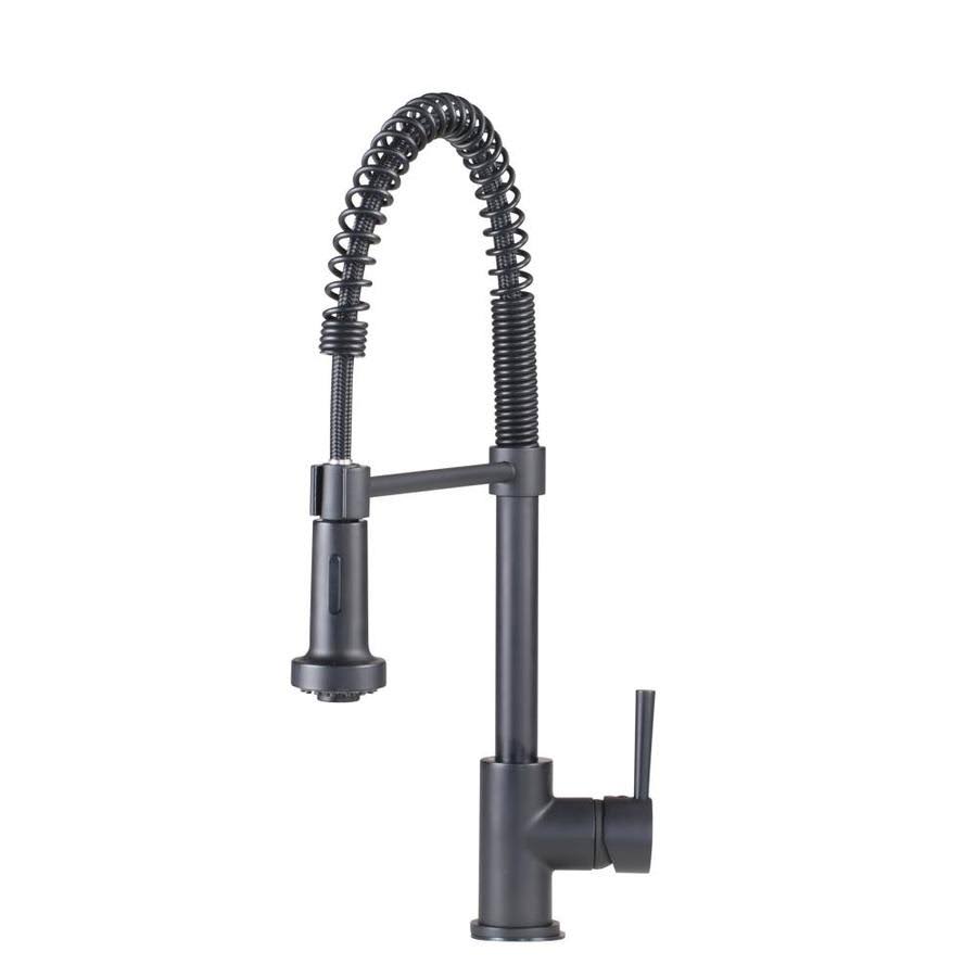 Giagni Arpino Matte Black 1-Handle Deck Mount Pre-Rinse Handle/Lever Residential Kitchen Faucet 813E MB