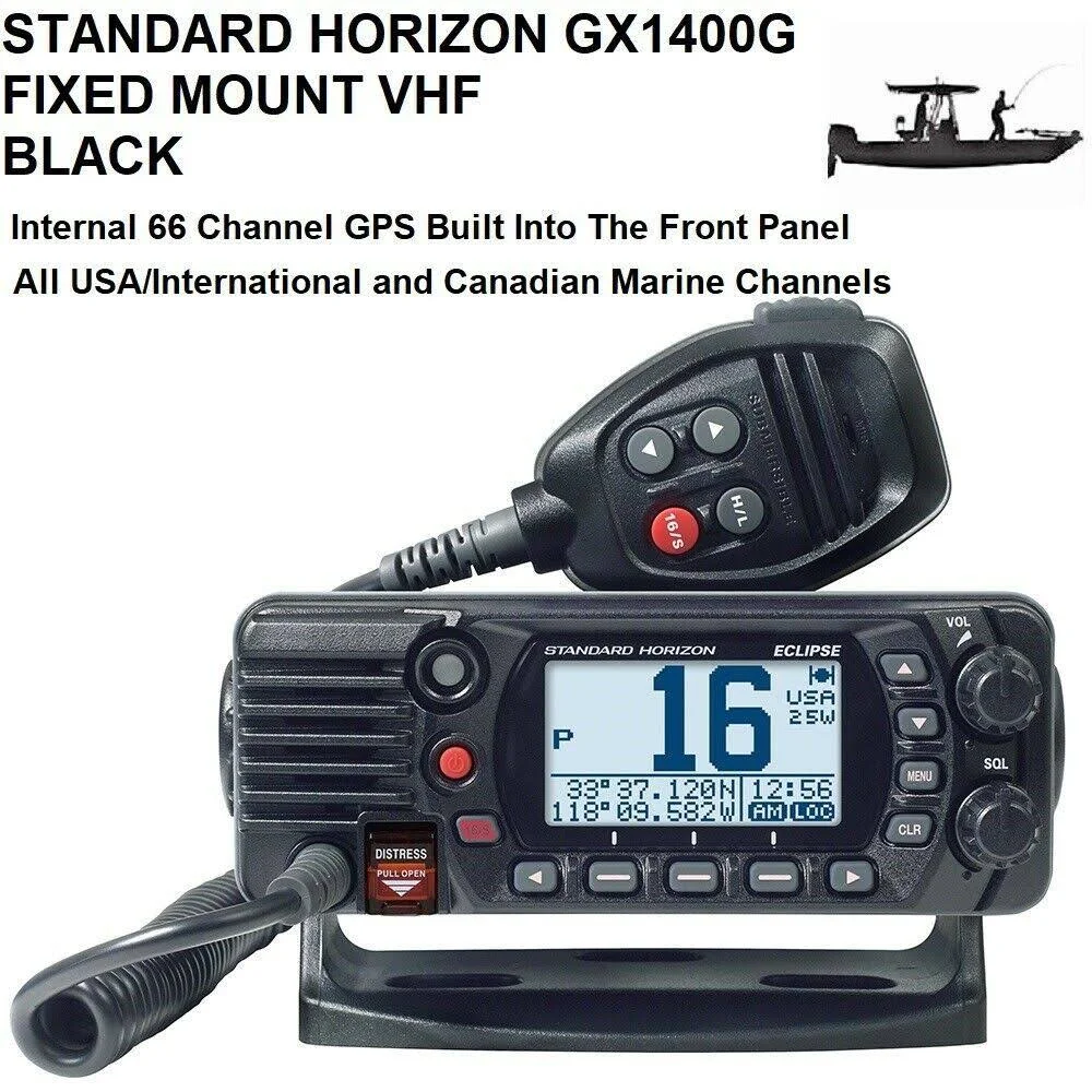 Standard Horizon GX1400G Fixed Mount VHF w-GPS - Black