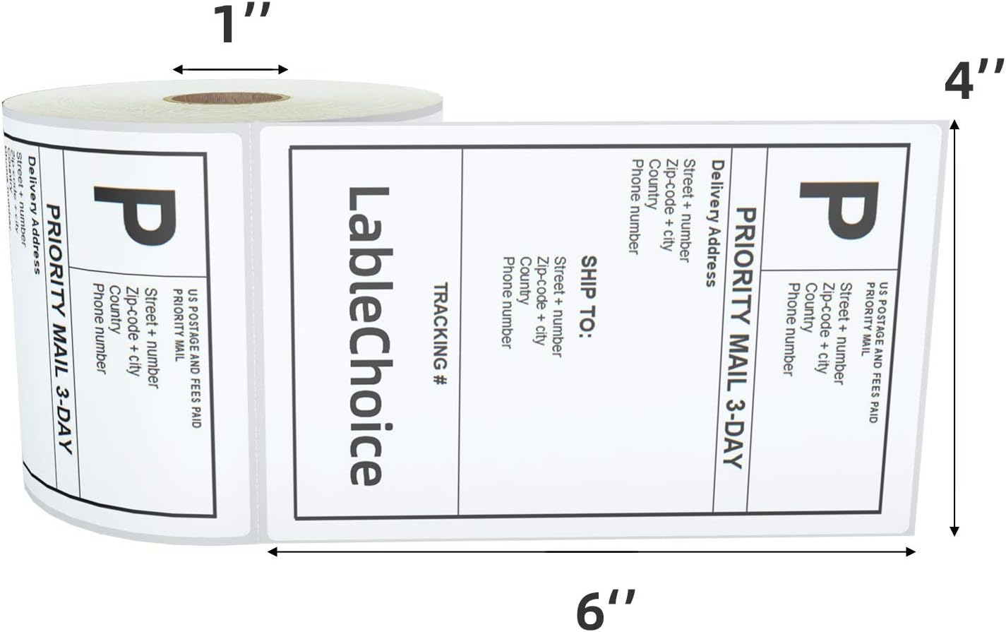 8 Rolls 450 Labels 4x6 Direct Thermal Shipping Labels Compatible with Zebra 2844 Zp-450 Zp-500 Zp-505, LabelChoice 1