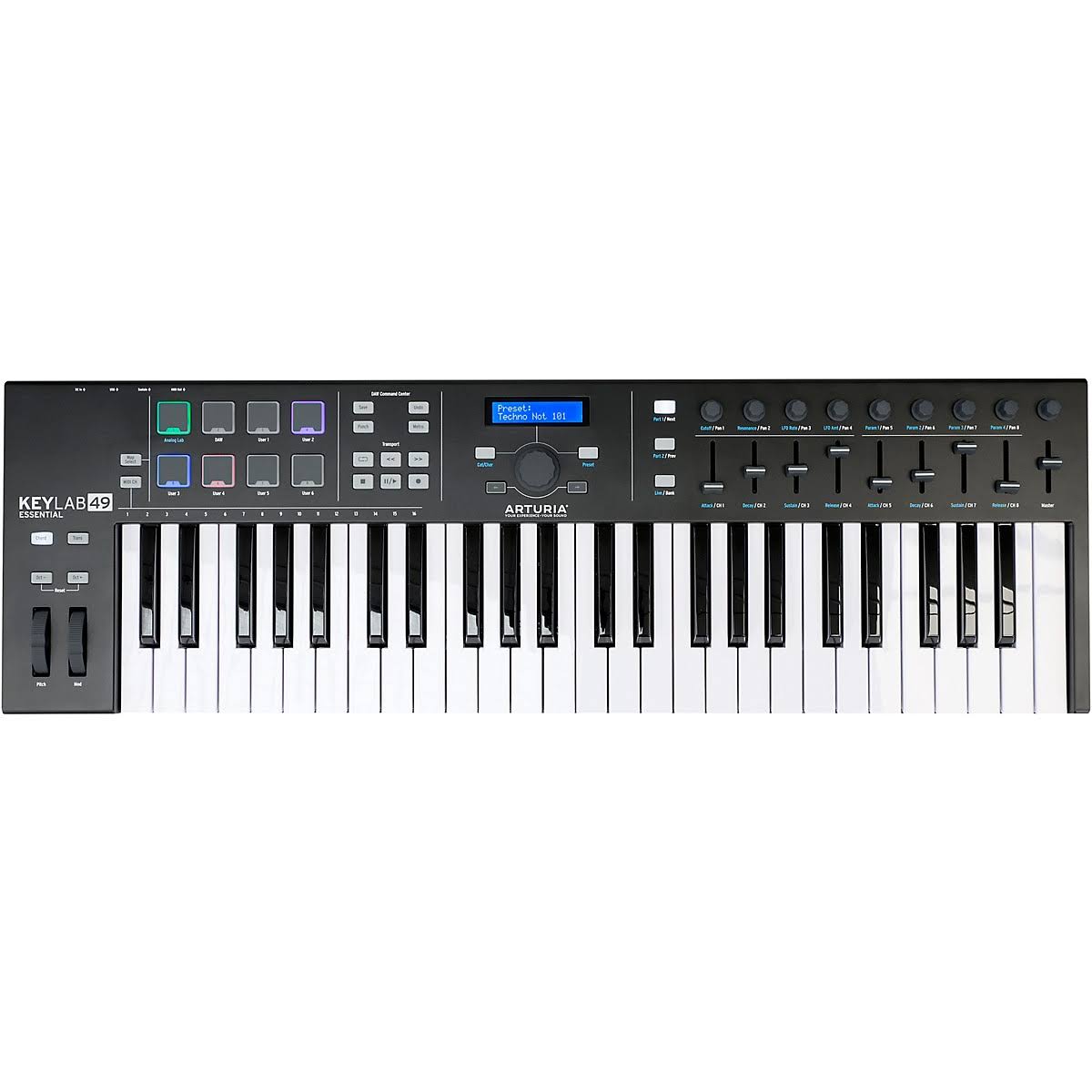 Arturia KeyLab Essential 49 Midi Keyboard Controller Black