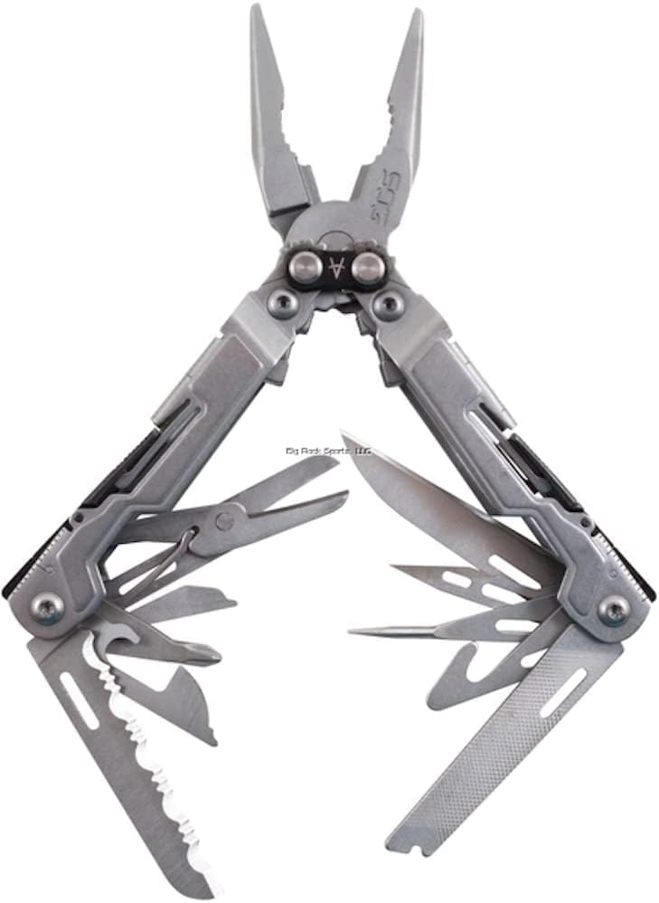 SOG Multitool Pliers Pocket Knife &ndash; PowerPint EDC Tool and Compact Lightweight Multi Tool w/ 18 Multitools in Multi-Purpose Pocket Tool (PP1001-CP)