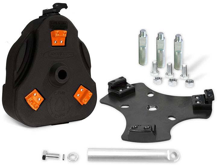 Daystar KJ72001BK Cam Can Trail Box with Spare Tire Mount; Black
