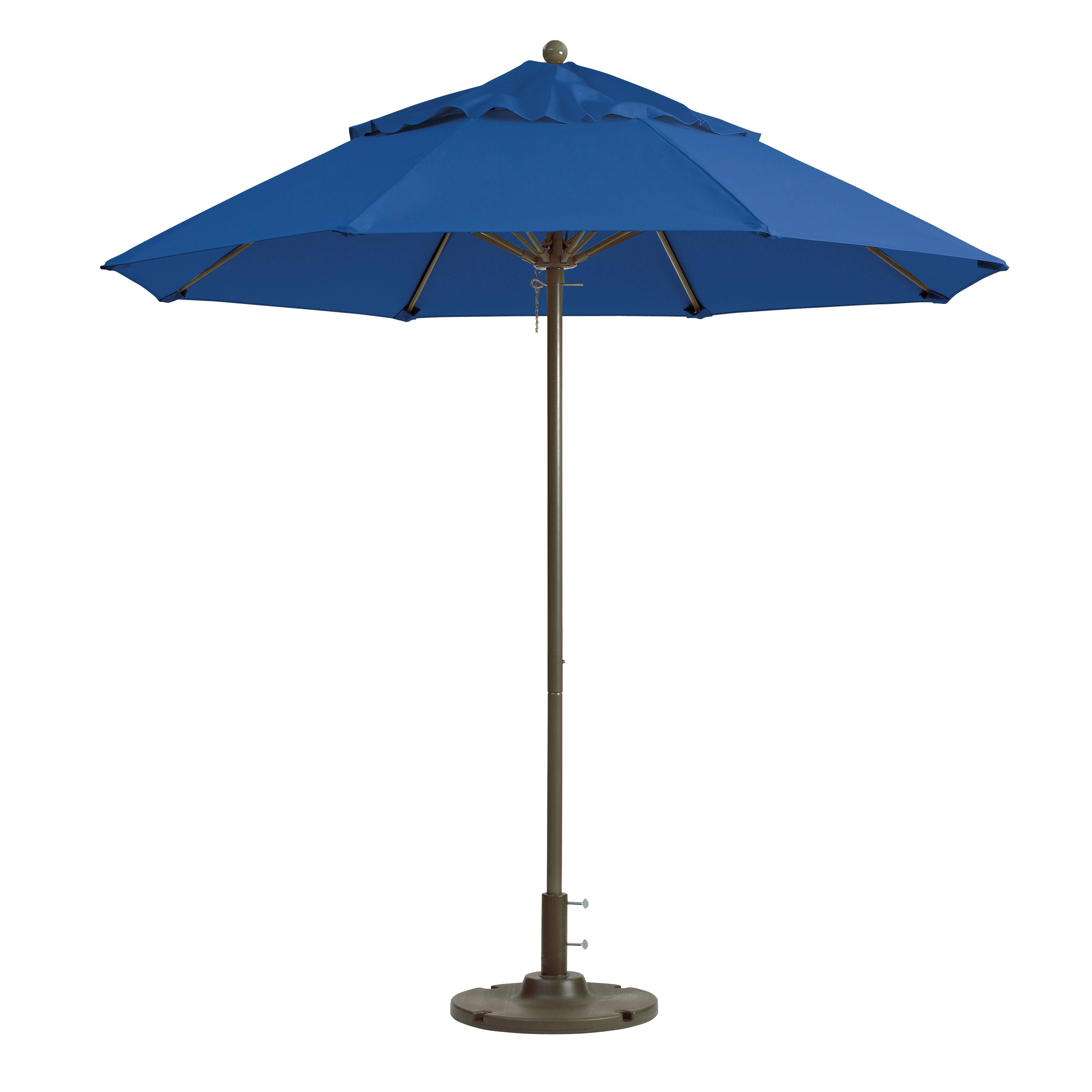 Grosfillex 7.5 ft Windmaster Umbrella, Pacific Blue