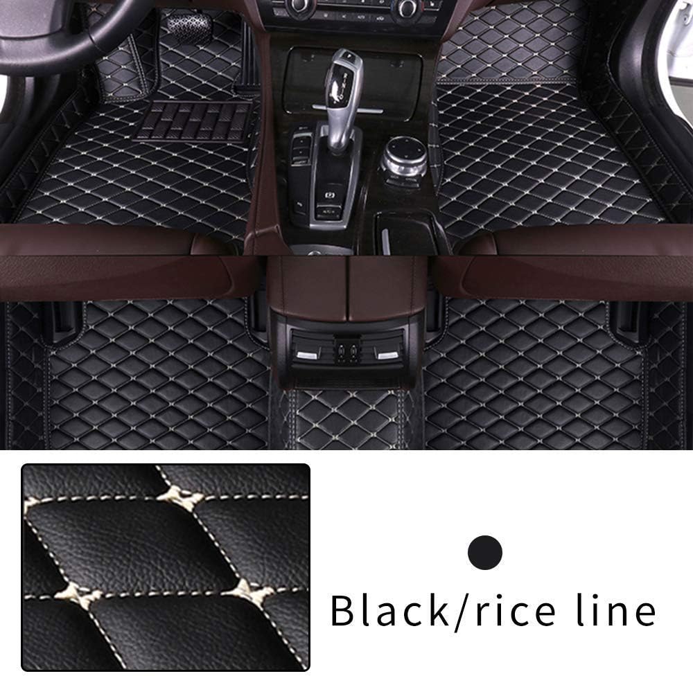 Muchkey Car Floor Mat for 718 2016-2019 Full Coverage Interior Protection Leather Mat Black Beige