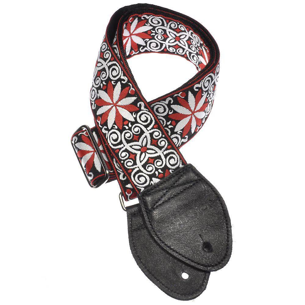 Souldier Guitar Strap - Dresden Star Red (Black Ends)