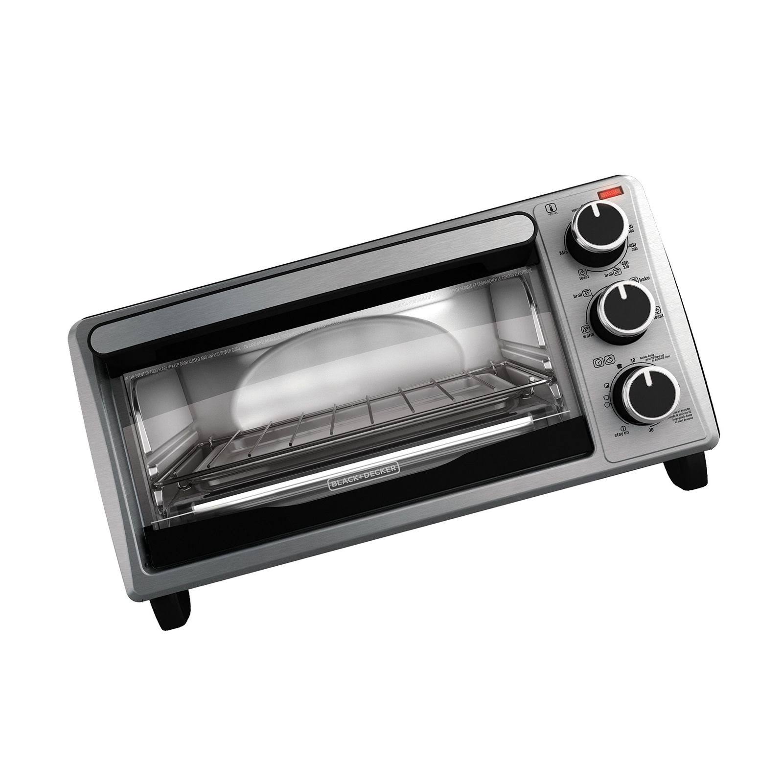 Black+decker 4-Slice Toaster Oven, Stainless Steel, To1303sb