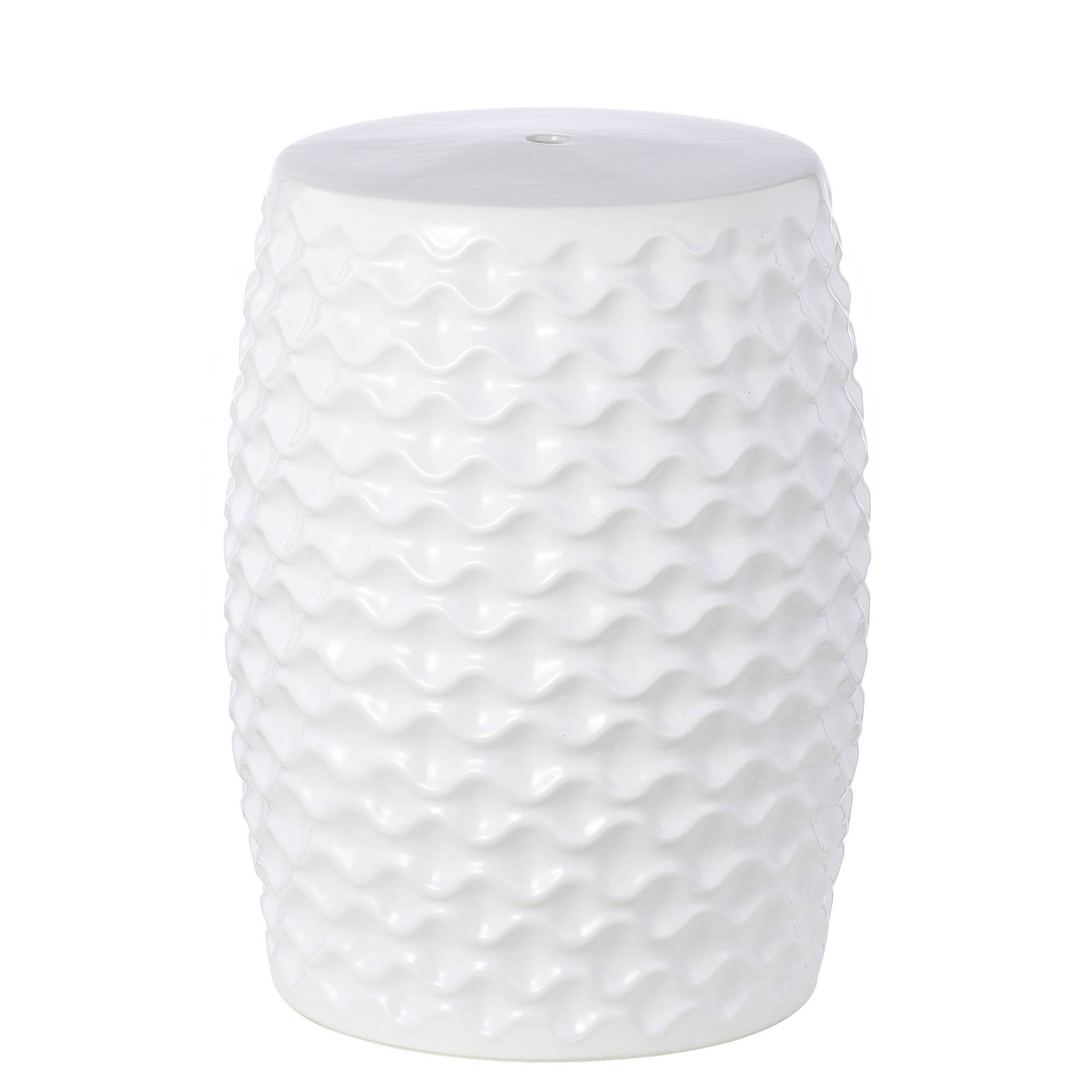 Safavieh ACS4579A Randon Ceramic Decorative Garden Stool, White