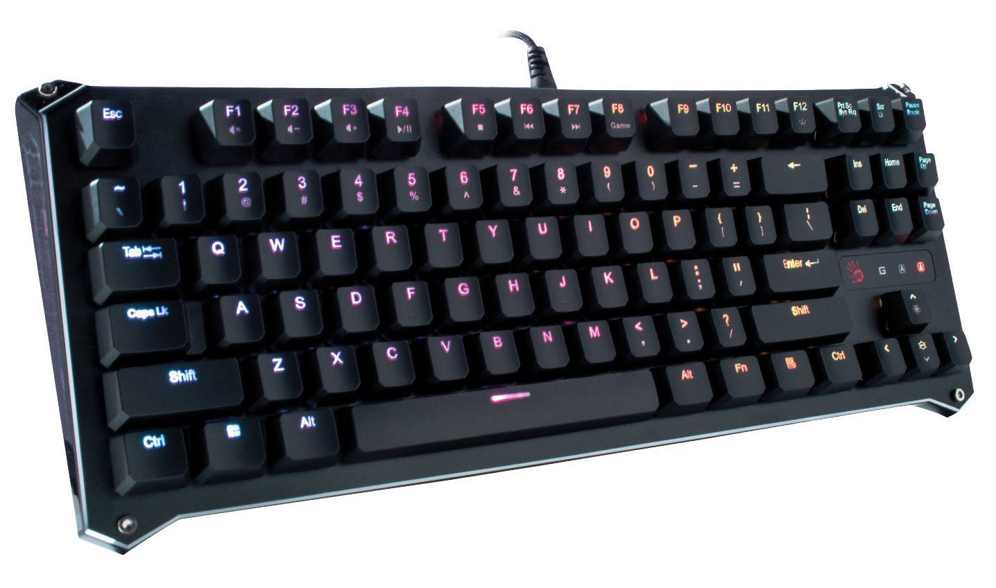 B930 TKL Tenkeyless Optical Switch Gaming Keyboard by Bloody Gaming | Fastest Keyboard Switches in Gaming |Ultra-Compact Form Fa