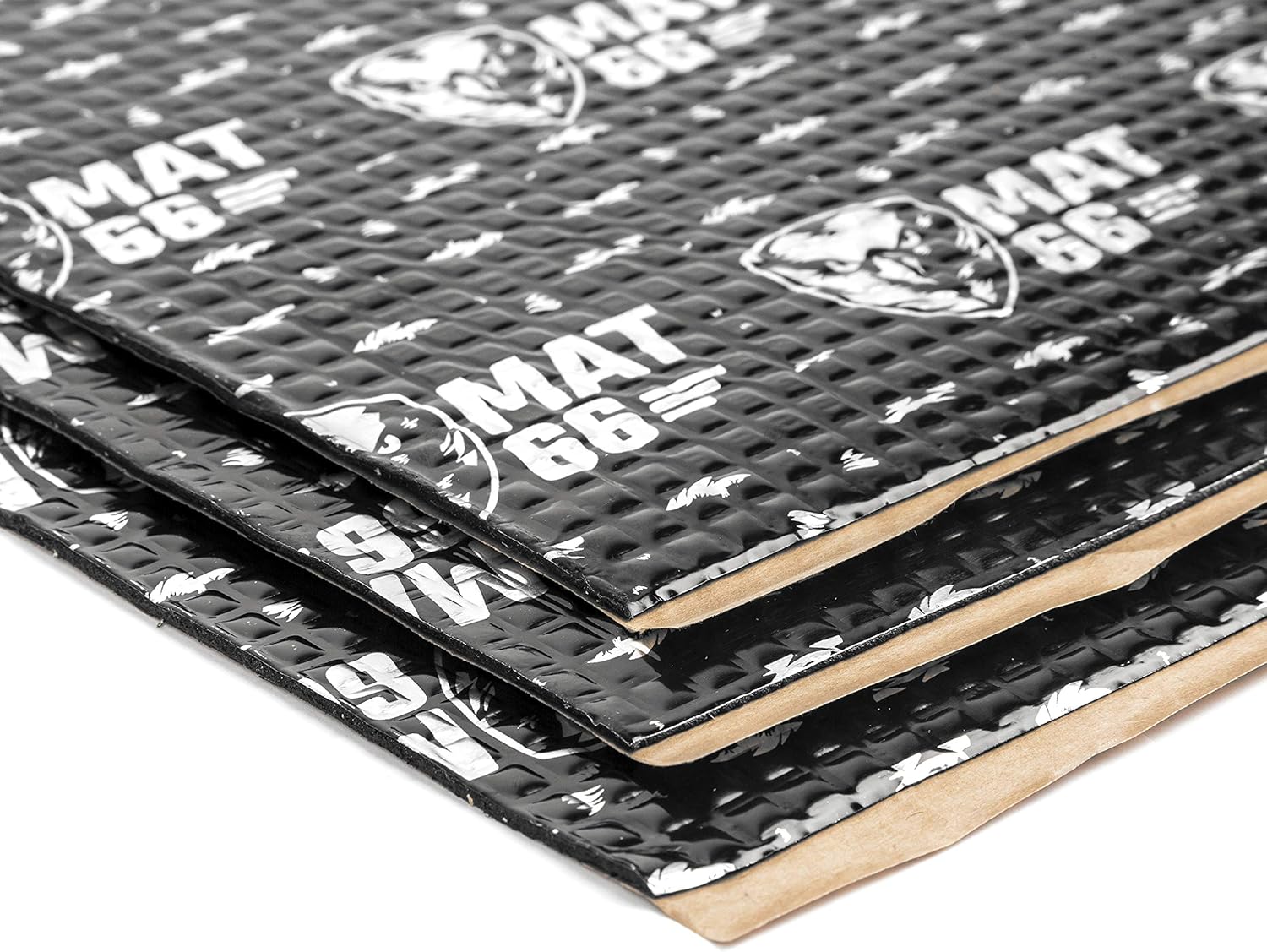 MAT66 ProBlack 80 mil 36 sqft Car Sound Deadening Mat, Butyl Automotive Sound Deadener, Vehicle Audio Sound Insulation and Dampening Material Pack of 2