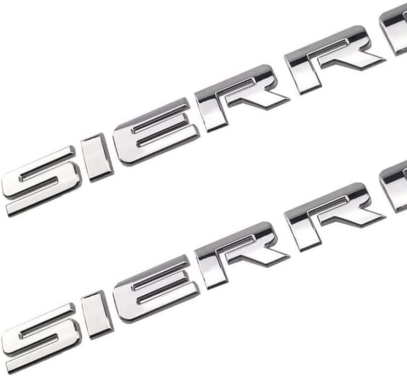 2X Siera Emblem FIT for Door Rear Tailgate LIFTGATE Badge Letters NAMEPLATE (Matte Black)