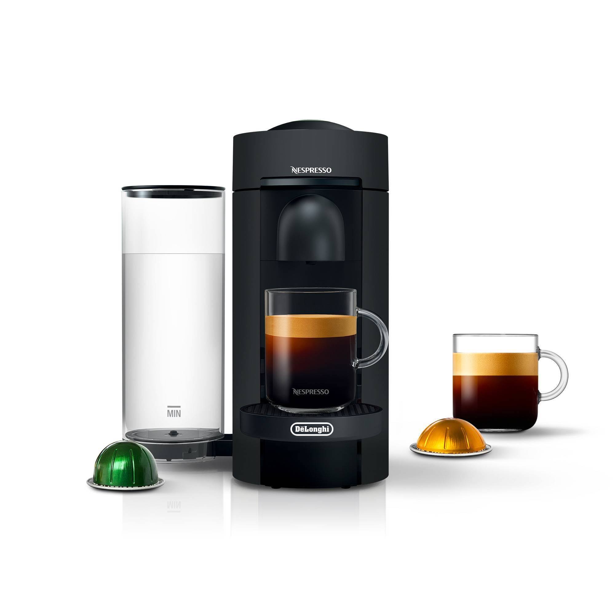 De&Longhi VertuoPlus Coffee Maker and Espresso Machine - Black Matte
